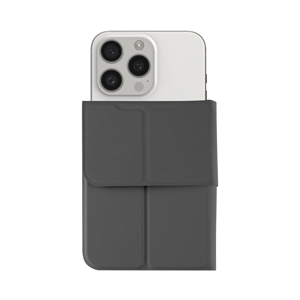 Чехол для смартфона c функцией подставки Case Universal 5,5'-6,5" M, темно-серый, Deppa, Deppa 84099
