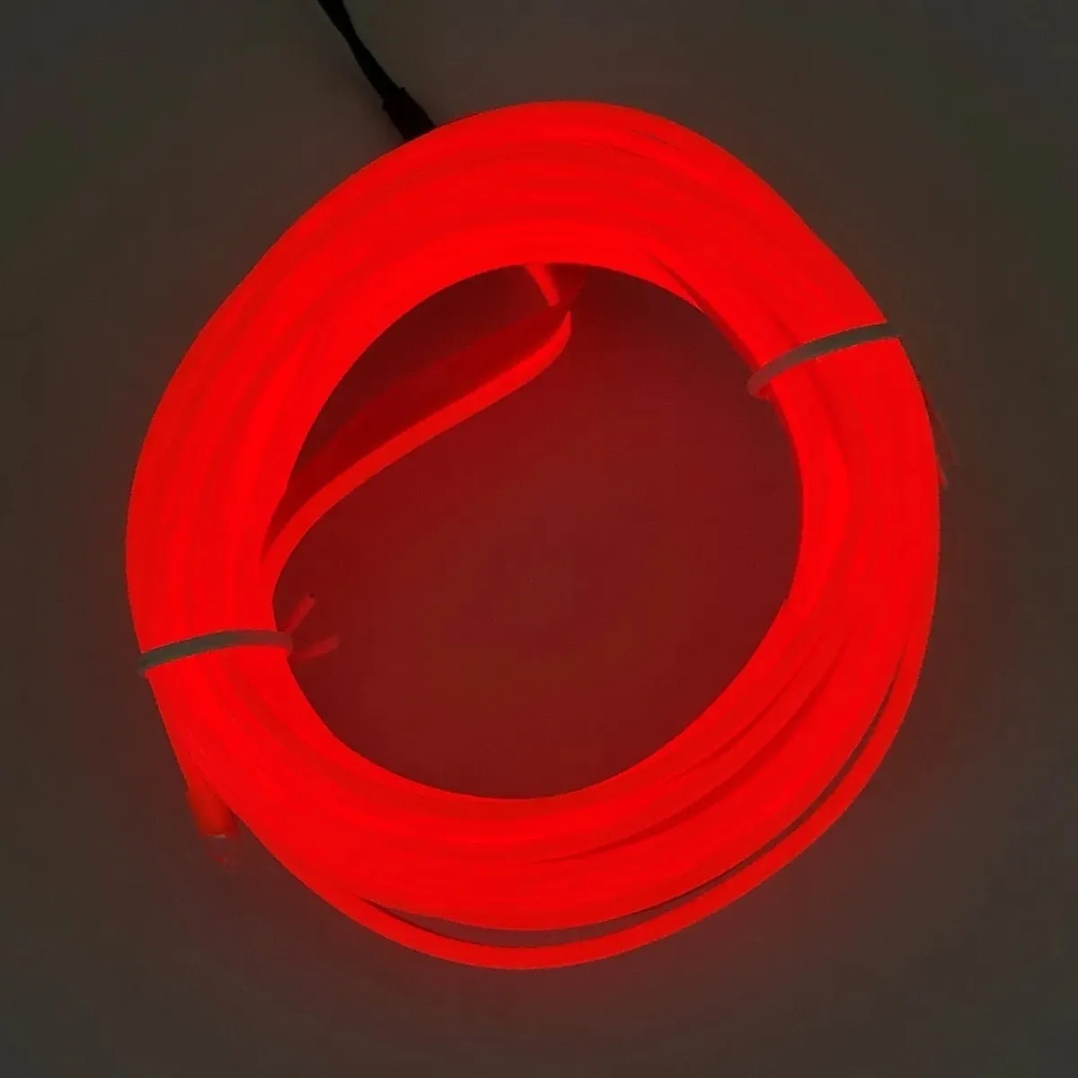 Неоновая нить в авто, в USB 5 Вольт, 3 метра, красный, светодиодная лента подсветка для машины на панель и торпеду
