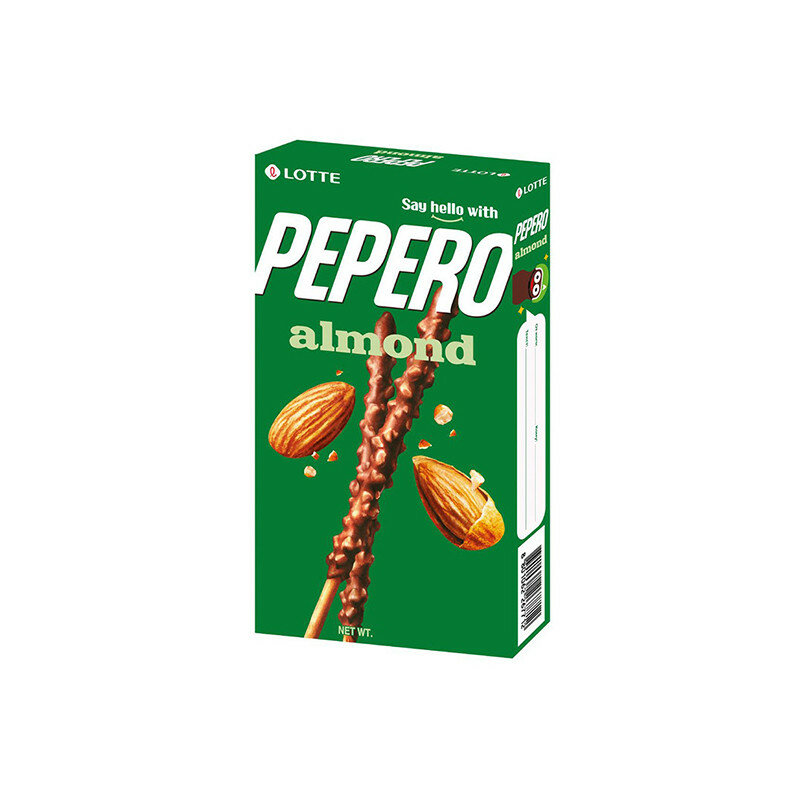 Pepero Печенье В шоколаде с миндалем, 36 гр