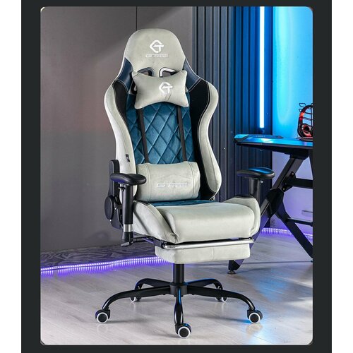 Компьютерное игровое геймерское кресло Braunsport GT-15, с подножкой