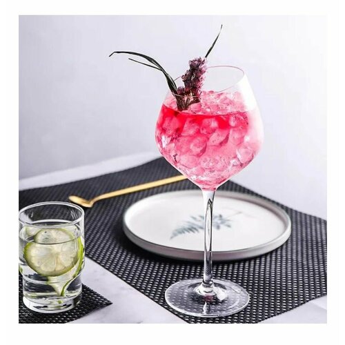 Набор бокалов для вина 570 мл, из выдувного стекла на тонкой ножке со скошенным краем, 6 шт.