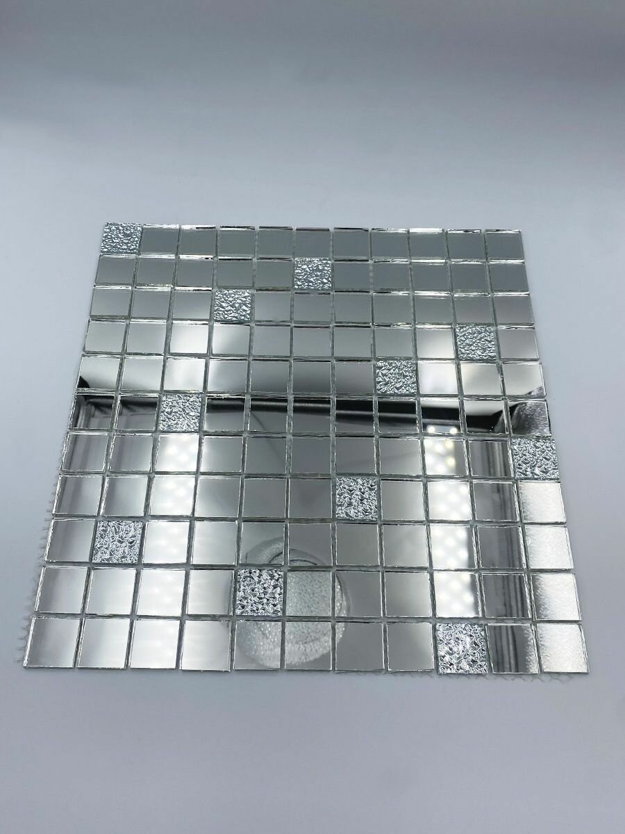 Зеркальная плитка фартук на кухню 2шт 30х30см (0.18 кв м) - фотография № 16