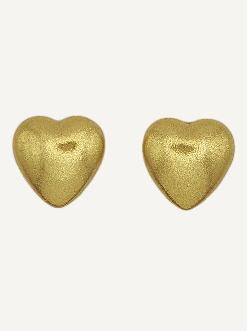 Серьги пусеты  сердце Otevgeni, размер/диаметр 25 мм, золотой