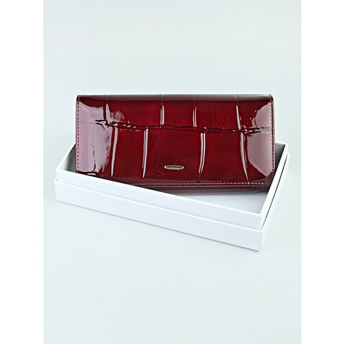 фото Кошелек lotoc ryzenbaks premium, фактура лаковая, бордовый