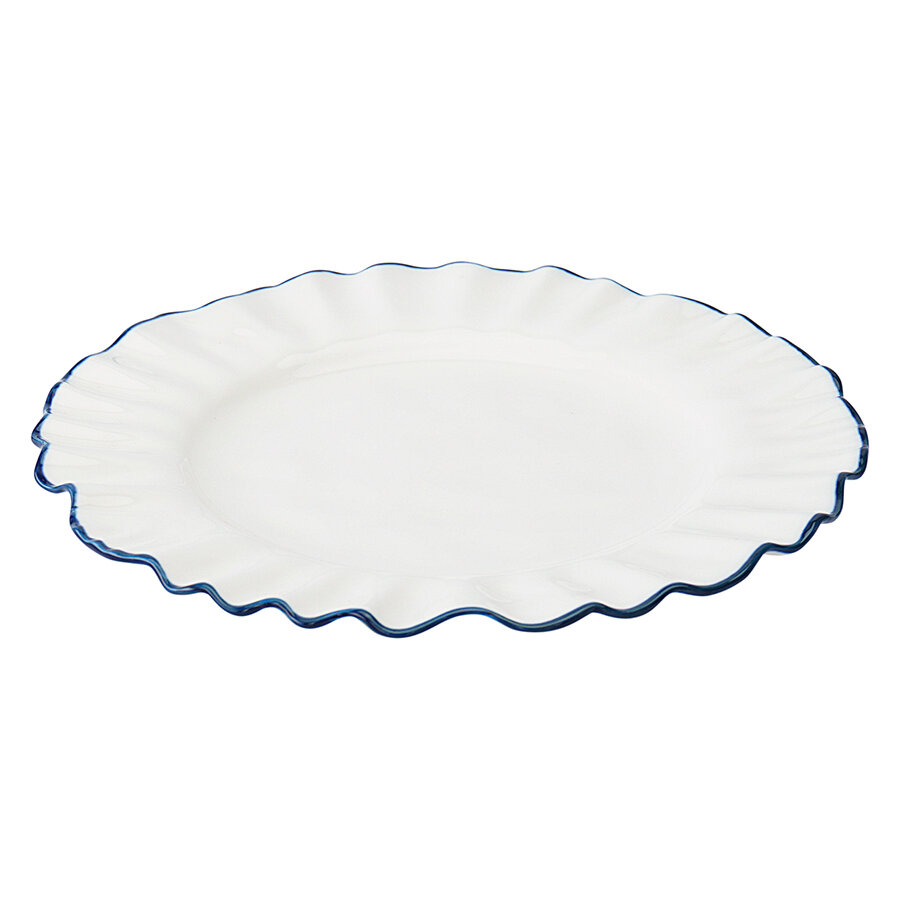 Тарелка Santorini в наборе из 2 шт круглая столовая фарфоровая обеденная 21 см Liberty Jones LJ0000194
