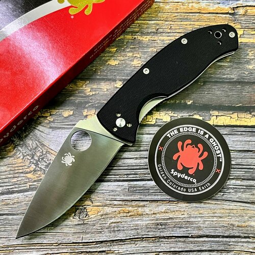 нож складной spyderco sc122cfps tenacious part serrated blade carbon handle Нож складной Spyderco Tenacious