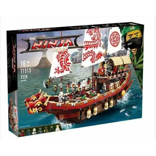 конструктор lego the ninjago movie 70618 летающий корабль мастера ву 2295 дет Конструктор Lepin T1515 Ниндзя Летающий корабль Мастера Ву