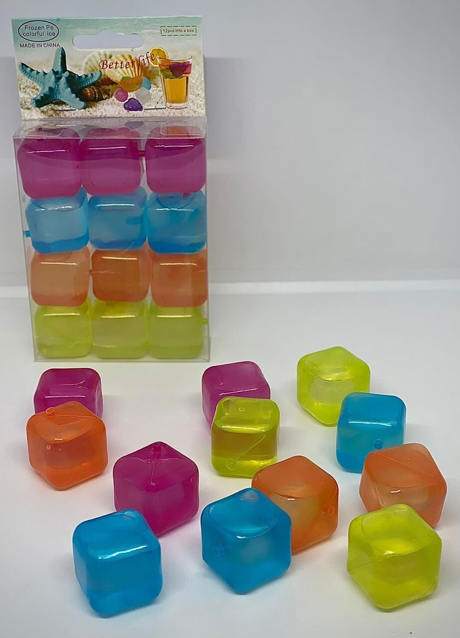 Набор охладителей, многоразовый лед-кубики для напитков, 12 шт, 4 цвета