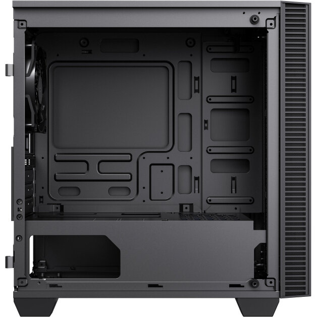 GameMax Компьютерный корпус без блока питания mATX/ Gamemax Mini Abyss mATX case black w/o PSU w/2xUSB30 w/1x12cm ARGB rear fan (FN-12Rainbow-M)