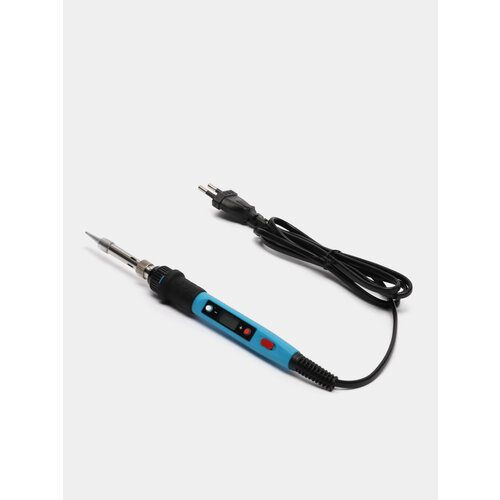 Паяльник 80 вт керамический нагреватель цифровая регулировка выключатель с подставкой Цвет Синий 2299₽