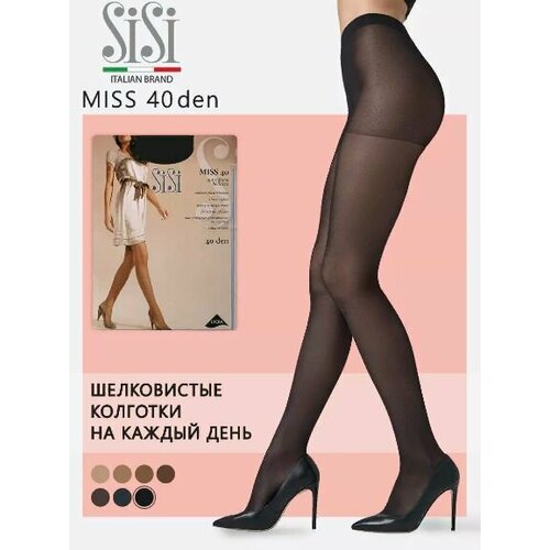 Колготки Sisi Miss, 40 den, размер S/2, черный колготки женские sisi miss 20 den размер 2 цвет nero