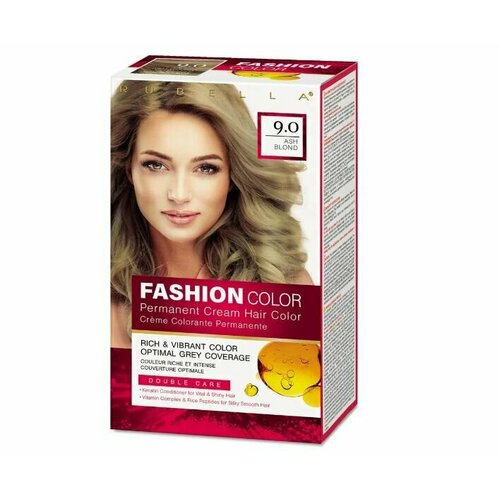 Rubella Стойкая крем-краска для волос Fashion Color, 9.0 пепельный блонд