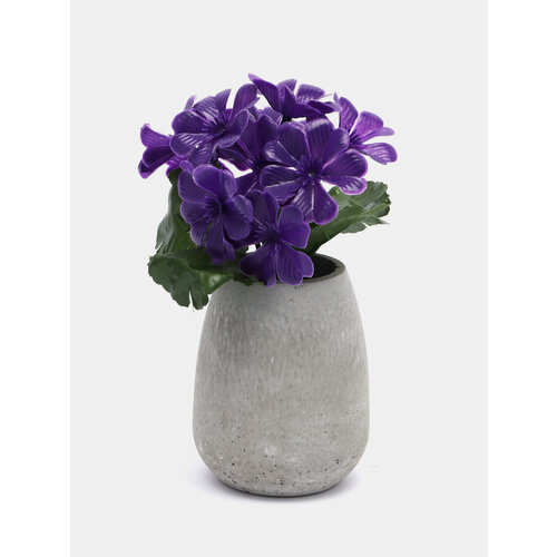 Искусственные цветы Фиалки пластиковый букет Композиция 20 см Цвет Алый 599₽