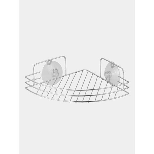 Полка угловая на присосах 19х19х6 см 1199₽