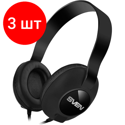 Комплект 3 штук Наушники SVEN AP-310M черный мультимедийные с микрофоном 2933₽