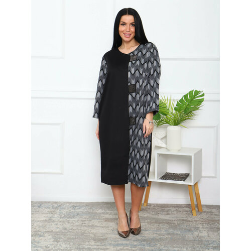 фото Платье территория стрекоzz, размер 56, черный, серый