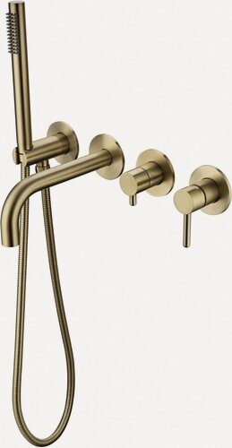 Изображение товара Смеситель для ванны с ручным душем Grocenberg GB5070MG Матовый золото