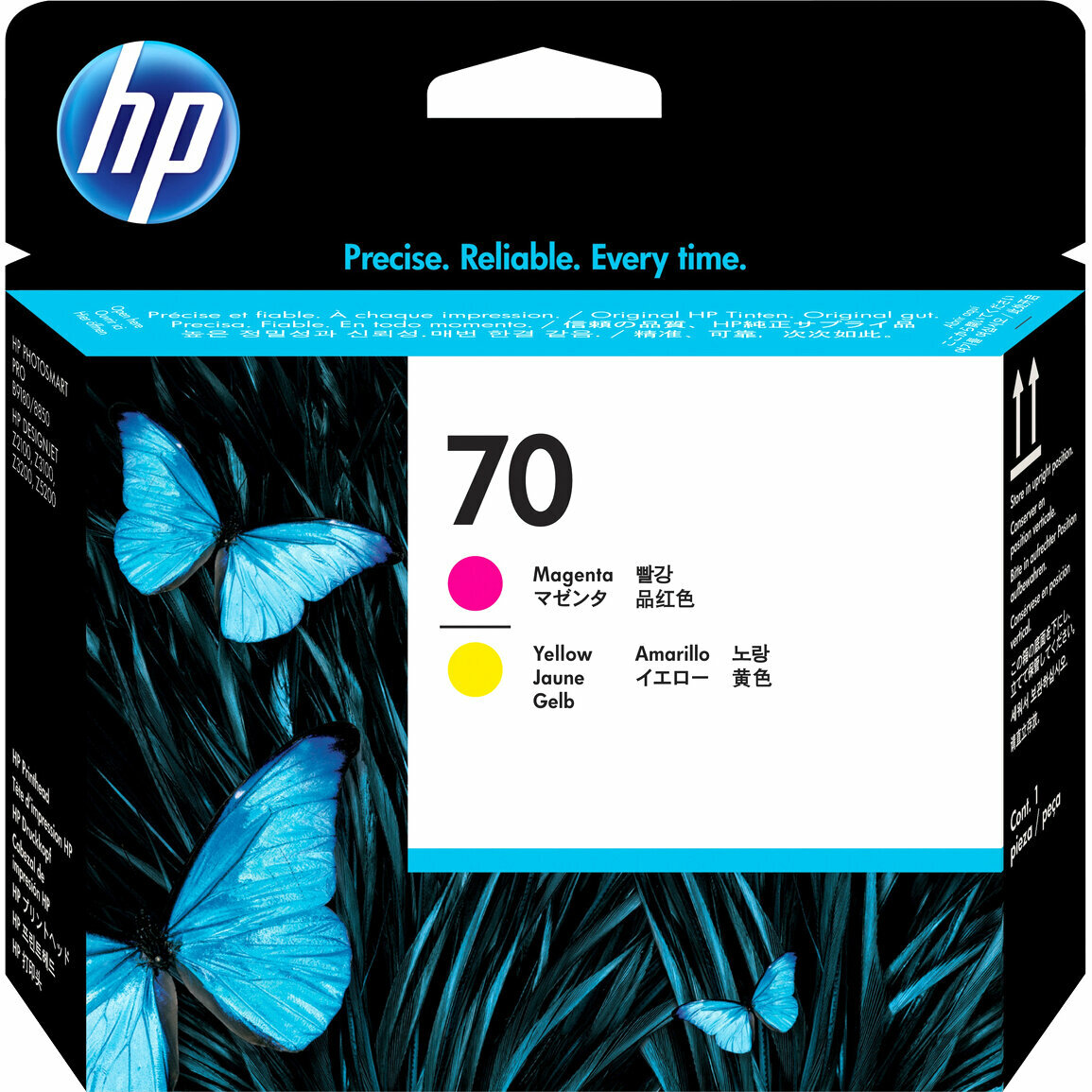 Печатающая головка HP C9404A №70 для DesignJet Z2100/Z3100 PS Pro B9100 матовый черный/голубой 16000sh - фото №16