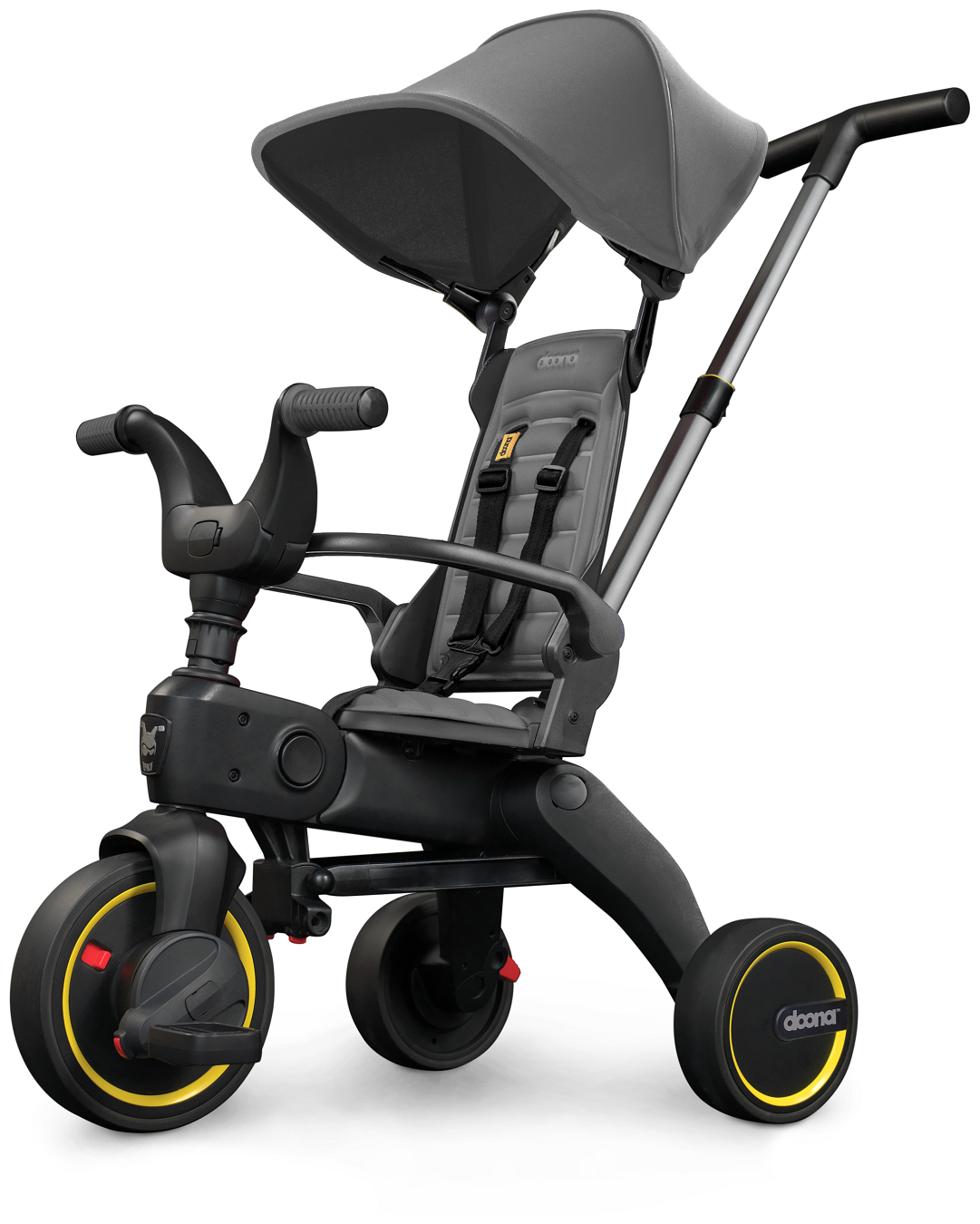 Велосипед детский трехколесный складной Doona Liki Trike S1 с родительской ручкой, Grey Hound