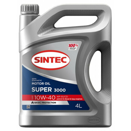 Моторное масло SINTEC SUPER 3000 10W-40 API SG/CD, 4L