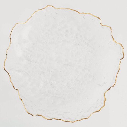 Изображение товара Блюдо, Kuchenland, 25 см, стекло, с золотистым кантом, Nautilus gold