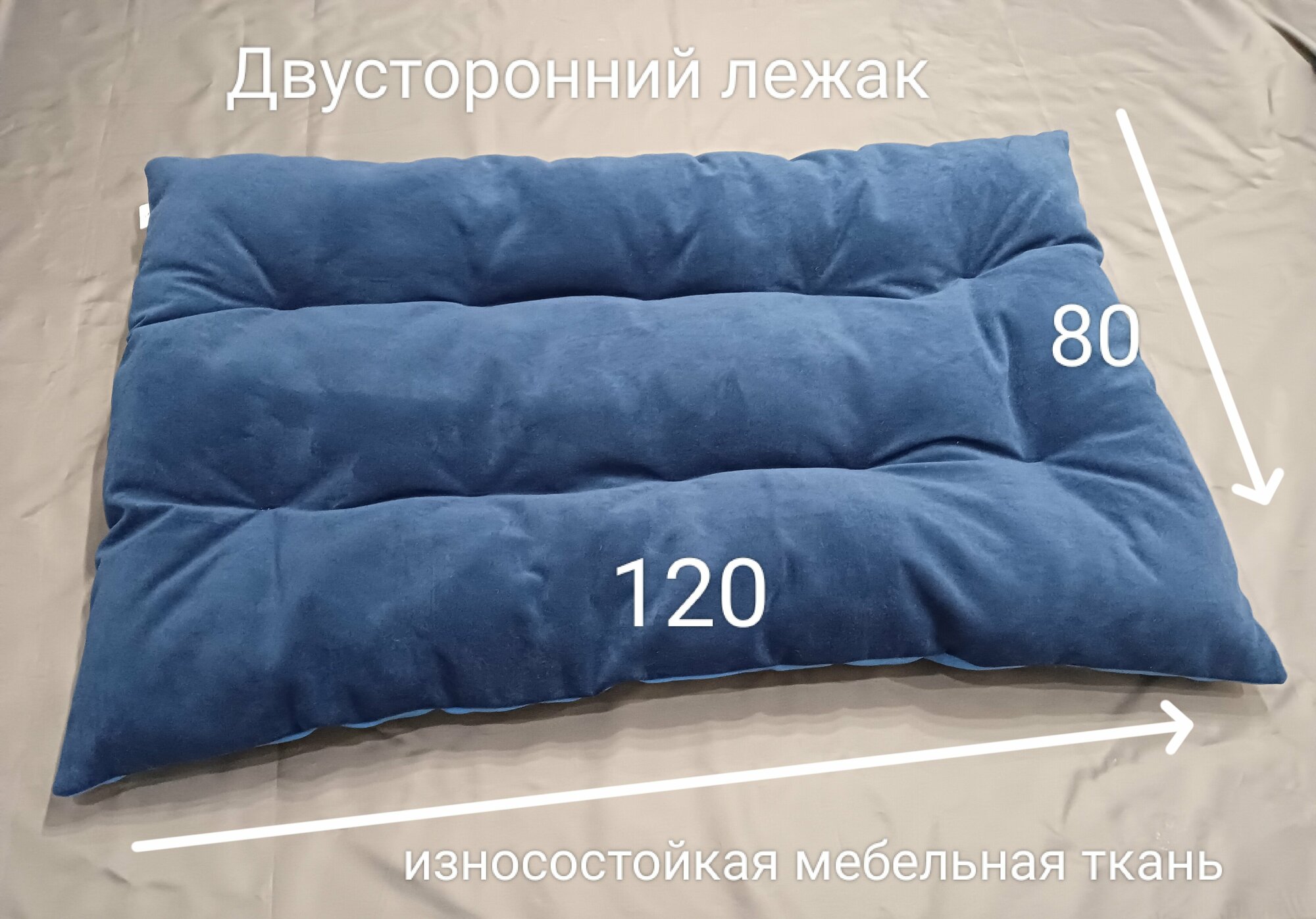 Лежак для крупных собак и кошек 120 х 80x 10 см, DiDis - фотография № 3