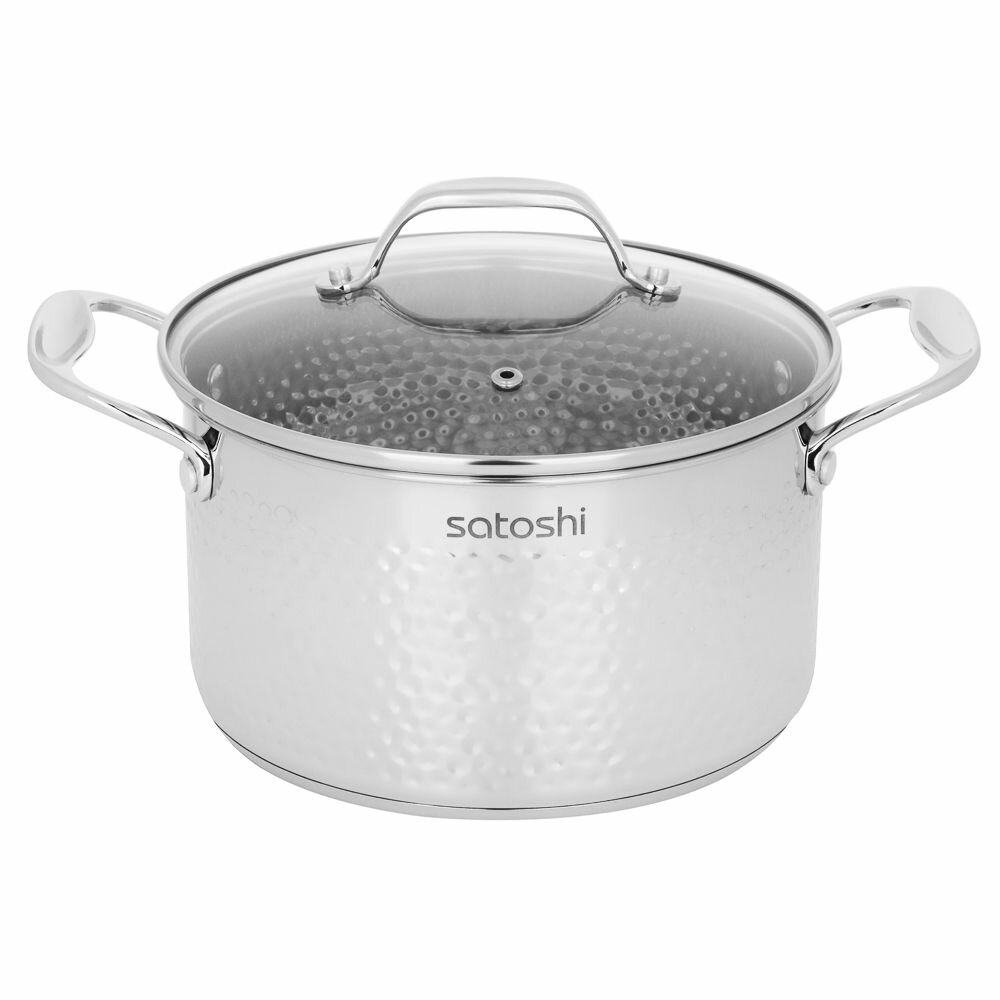 фото Кастрюля 20х11,5см. 3,4л. со стекл. крышкой, индукция Арзон