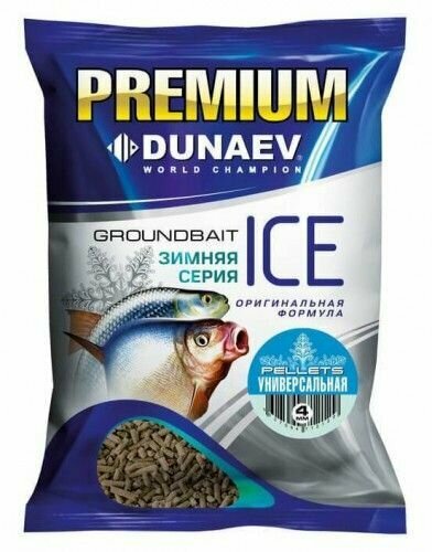 Пеллетсы прикормочные зимние Dunaev ICE PELLETS 0.9кг 4мм универсал