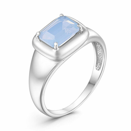 Кольцо Яхонт, серебро, 925 проба, кристалл, размер 16.5, голубой кольцо яхонт серебро 925 проба кристалл размер 18 черный