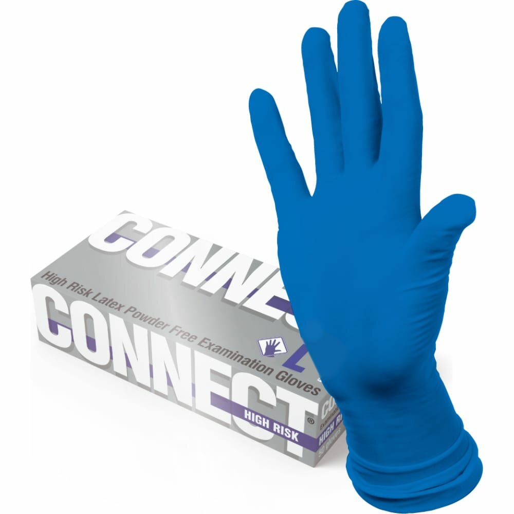 CONNECT Перчатки повышенной прочности латекс 50 штук, размер L CТ0000003300
