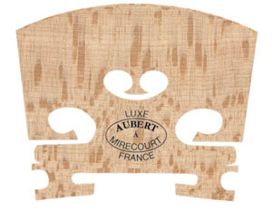 1/4 violin bridge Aubert Luxe V1TB8 - Top quality Luxe violin bridge with special surface treatment.