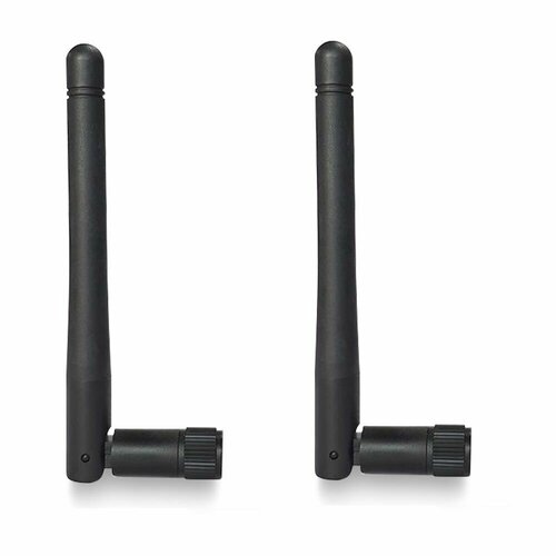 Антенны Wi-Fi для роутеров усиление 3 dBi, SMA-male, 2 шт. черный