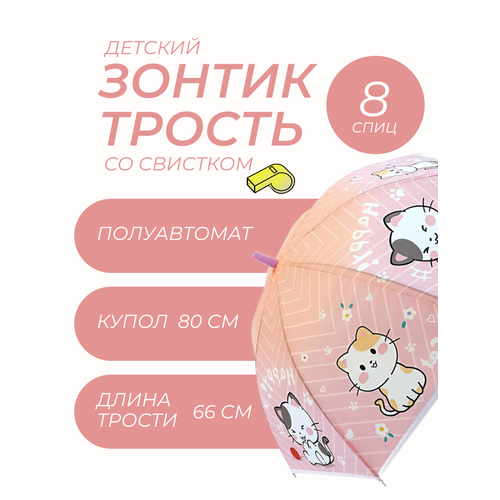 фото Зонт-трость розовый sky rain umbrella