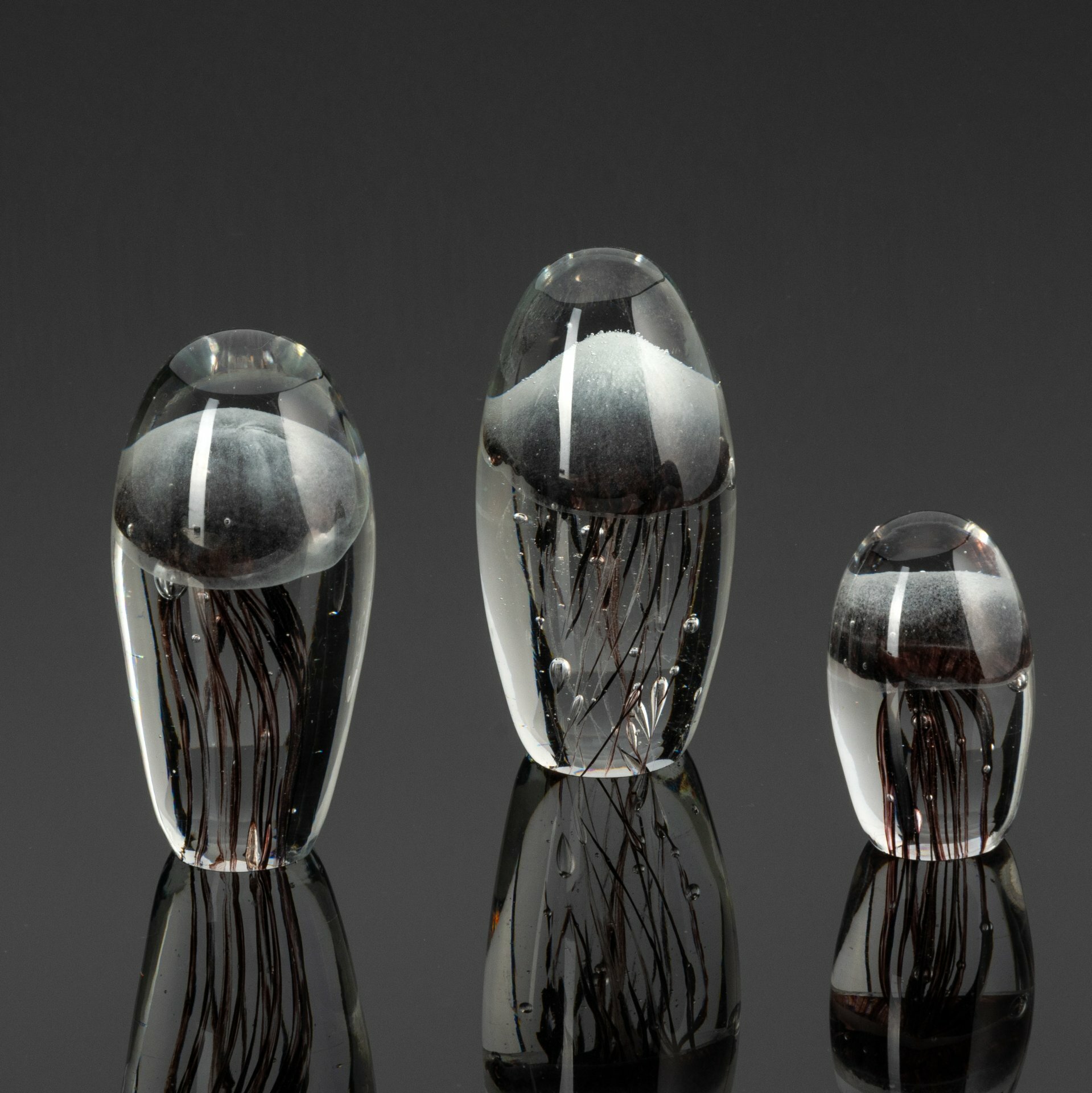 фото Пресс-папье "Медузы" (для фиксации бумаг на рабочем столе), стекло