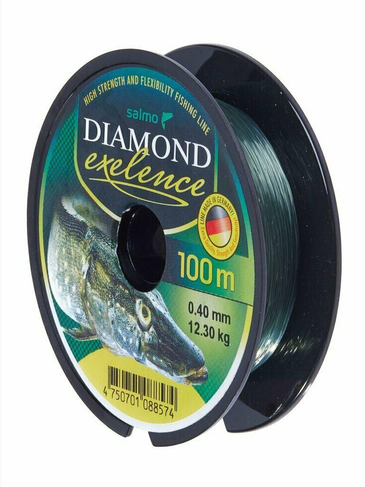 Леска DIAMOND монофильная 100m, 0.40mm, 12.30kg. "Salmo"