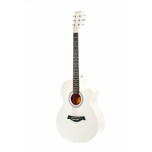 Акустическая гитара матовая, белая. Размер 40 дюймов Jordani J4020 WH