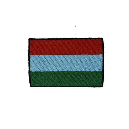 Шеврон, нашивка, патч, Флаг Карелии, размер 80х55 мм