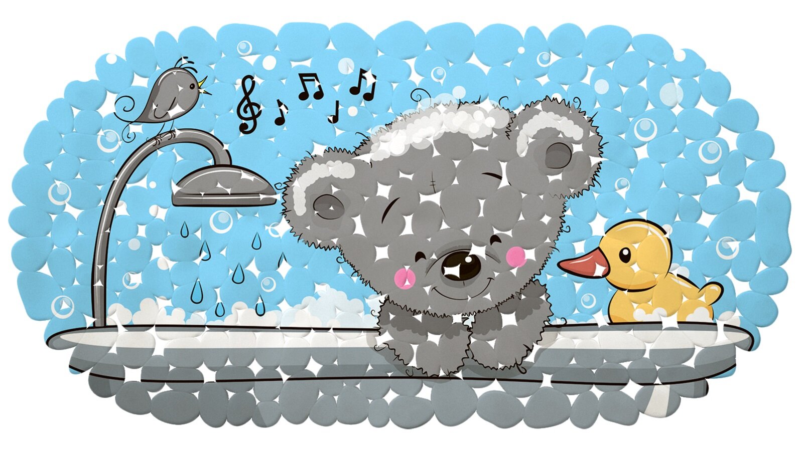 Коврик для ванны Вотоня Мишка 36*69 см