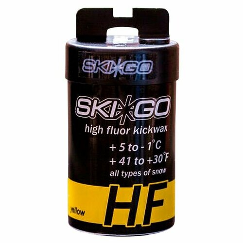 Мазь держания SKIGO HF Kickwax Yellow (для мокрого снега) (+5°С -1°С) 45 г. парафин skigo hf orange 1 5 45 г
