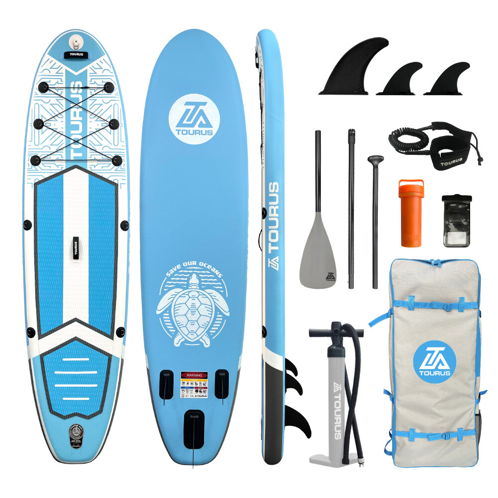 Надувная серфинг доска SUP board TOURUS 10.6 TS-NW003 2023 (320х81х15 см) с рюкзаком веслом насосом и страховочным лишем