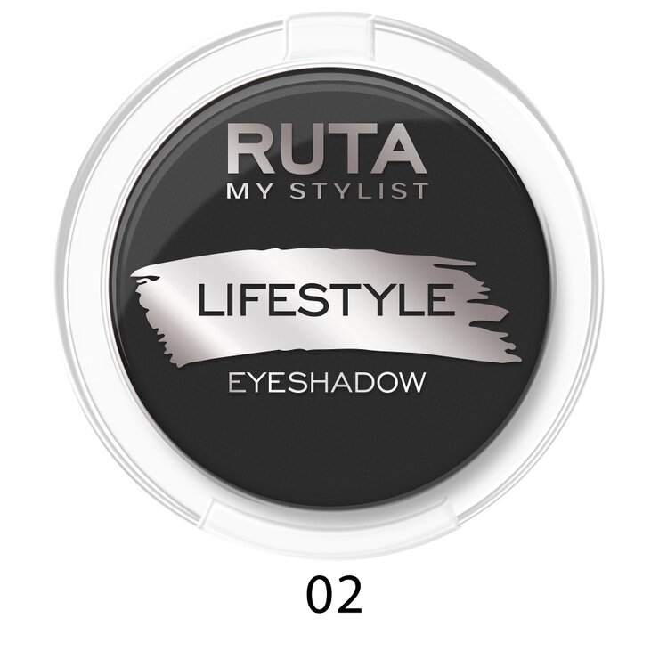 RUTA Тени компактные "LIFESTYLE", 02 черный бархат