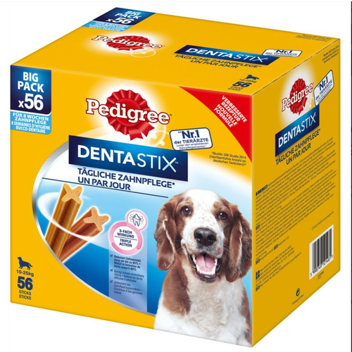 Лакомство Pedigree Denta Stix, для собак средних пород, 8 упаковок (180гр) по 7 палочек Германия