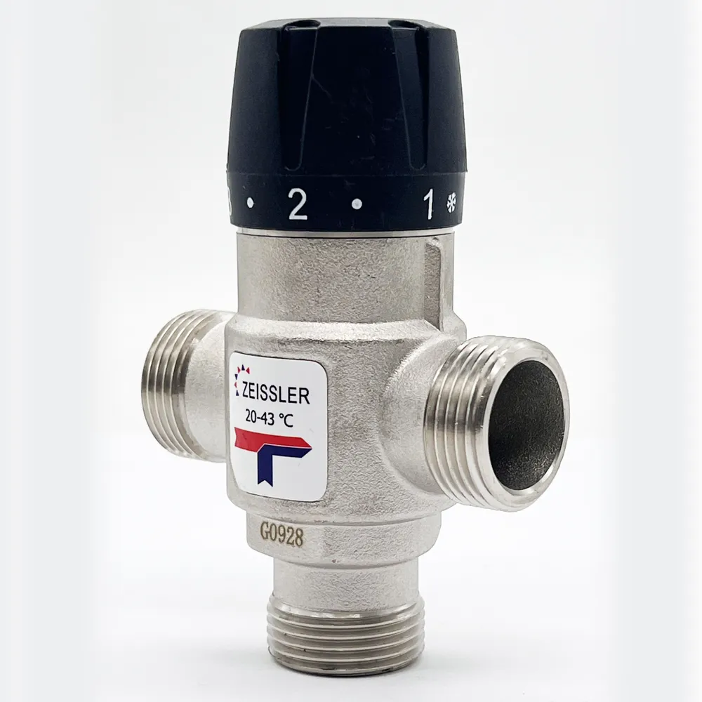 Трехходовой термостатический смесительный клапан TIM - ZEISSLER 3/4" 20-43гр KV 1.6