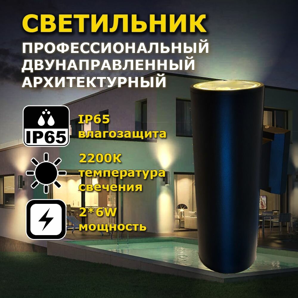 Светильник архитектурный фасадный 12Вт. Профессиональная уличная подсветка дома, здания