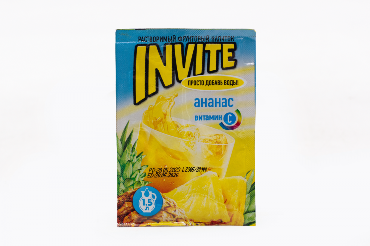 Напитки Растворимый напиток Invite Ананас, 9г (24 шт)