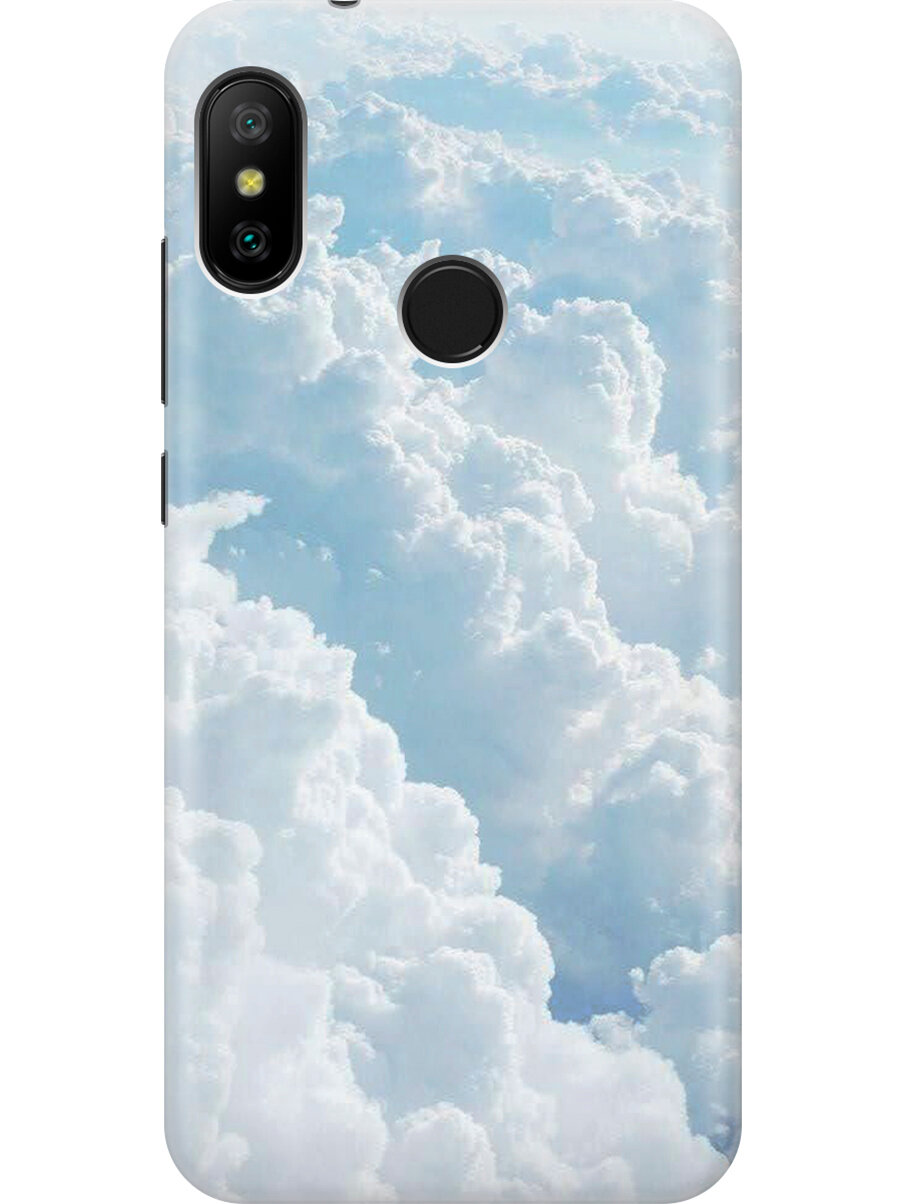 Силиконовый чехол на Xiaomi Mi A2 Lite, Redmi 6 Pro, Сяоми Ми А2 Лайт, Редми 6 Про с принтом "Кучевые облака"