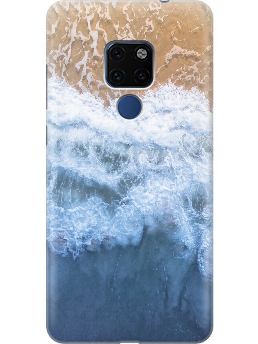 Силиконовый чехол на Huawei Mate 20, Хуавей Мейт 20 с принтом "Океанская волны"