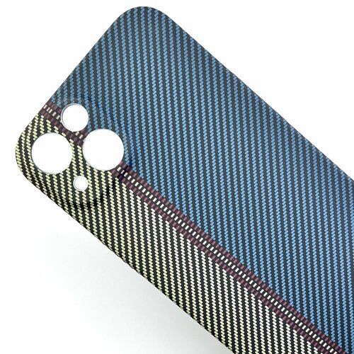 фото Чехол для iphone 15 из ударопрочного пластика под карбон luxo