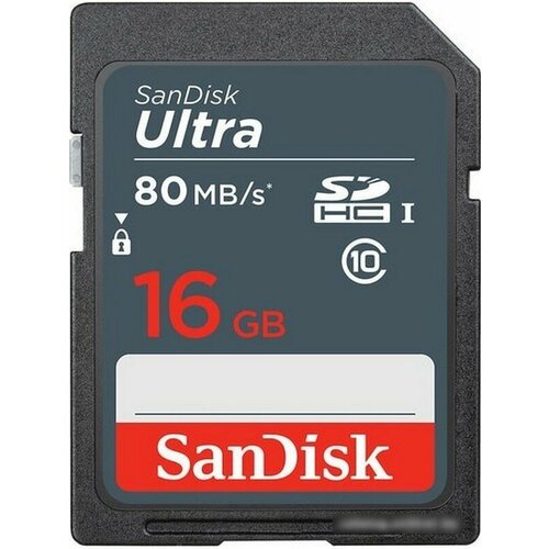 Карта памяти SanDisk Ultra SDHC 16GB, UHS-I (SDSDUNS-016G-GN3IN)