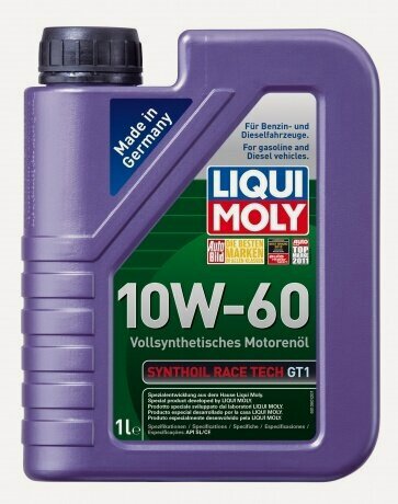 Изображение товара LIQUI MOLY Моторное масло Liqui Moly Synthoil Race Tech GT1 10W60 синтетическое 1л